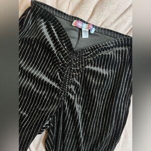 Sparkly, stretchy, flare leggings with scrunched front. UO/urban renewal. Sz S/P